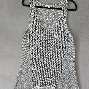 Vintage Cabi Womens Tank Top Sweater Shirt Cable Knit Tunic XL Gray